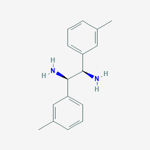 molecular formula C16H20N2 B13034109 (1R,2R)-1,2-Bis(3-methylphenyl)ethane-1,2-diamine 