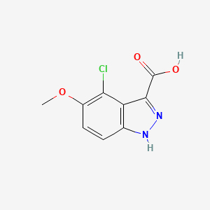 molecular formula C9H7ClN2O3 B13034113 4-Chloro-5-methoxy-1H-indazole-3-carboxylic acid 