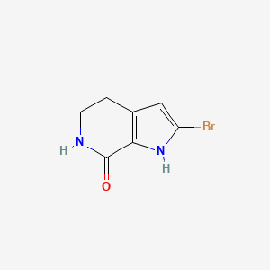 molecular formula C7H7BrN2O B13034118 2-Bromo-5,6-dihydro-1H-pyrrolo[2,3-c]pyridin-7(4H)-one 