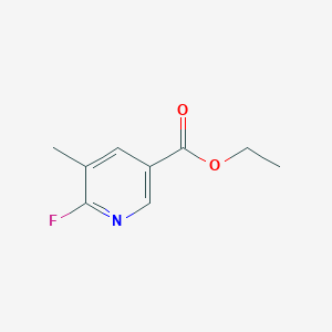 molecular formula C9H10FNO2 B13034127 Ethyl 6-fluoro-5-methylnicotinate 