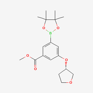 Methyl (S)-3-((tetrahydrofuran-3-YL)oxy)-5-(4,4,5,5-tetramethyl-1,3,2-dioxaborolan-2-YL)benzoate