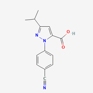 1-(4-Cyanophenyl)-3-isopropyl-1H-pyrazole-5-carboxylic acid