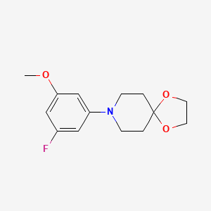 molecular formula C14H18FNO3 B13034193 8-(3-Fluoro-5-methoxyphenyl)-1,4-dioxa-8-azaspiro[4.5]decane 