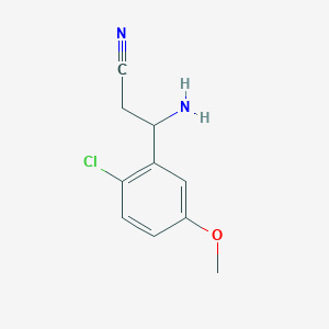 3-Amino-3-(2-chloro-5-methoxyphenyl)propanenitrile