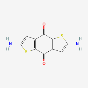 molecular formula C10H6N2O2S2 B13034227 2,6-diaminothieno[2,3-f][1]benzothiole-4,8-dione 