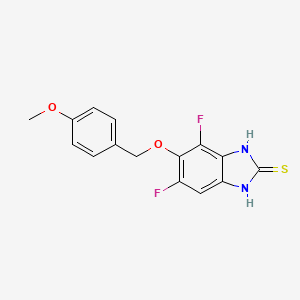 4,6-Difluoro-5-((4-methoxybenzyl)oxy)-1,3-dihydro-2H-benzo[D]imidazole-2-thione