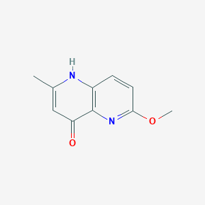 molecular formula C10H10N2O2 B13034243 2-Methyl-6-methoxy-1,5-naphthyridin-4-ol 