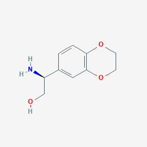 molecular formula C10H13NO3 B13034250 (2s)-2-Amino-2-(2,3-dihydro-1,4-benzodioxin-7-yl)ethanol 