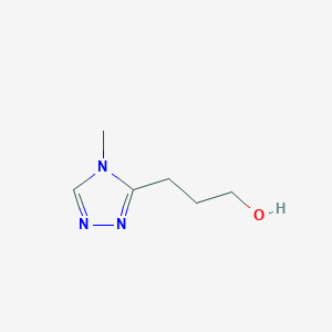 molecular formula C6H11N3O B13034252 3-(4-Methyl-4H-1,2,4-triazol-3-yl)propan-1-ol 