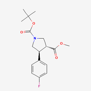 1-O-tert-butyl 3-O-methyl (3R,4S)-4-(4-fluorophenyl)pyrrolidine-1,3-dicarboxylate