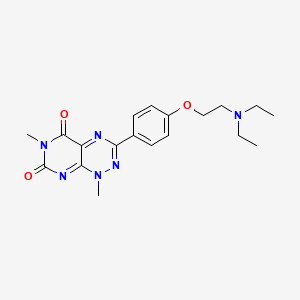 molecular formula C19H24N6O3 B13034288 3-(4-(2-(Diethylamino)ethoxy)phenyl)-1,6-dimethylpyrimido[5,4-e][1,2,4]triazine-5,7(1H,6H)-dione 