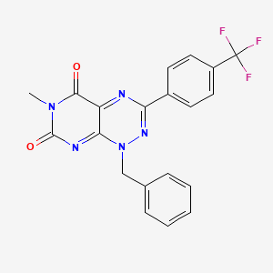 1-Benzyl-6-methyl-3-(4-(trifluoromethyl)phenyl)pyrimido[5,4-e][1,2,4]triazine-5,7(1H,6H)-dione