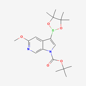 1,1-Dimethylethyl 5-methoxy-3-(4,4,5,5-tetramethyl-1,3,2-dioxaborolan-2-yl)-1H-pyrrolo[2,3-c]pyridine-1-carboxylate