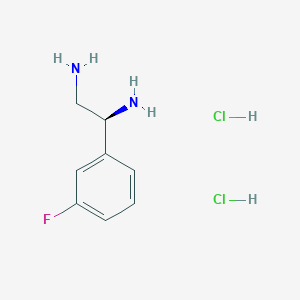 molecular formula C8H13Cl2FN2 B13034373 (1S)-1-(3-Fluorophenyl)ethane-1,2-diamine 2hcl 