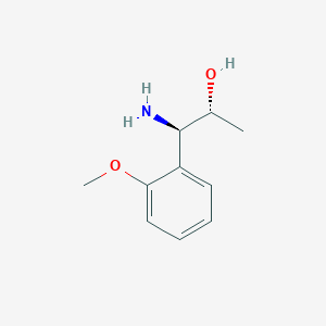 molecular formula C10H15NO2 B13034387 (1R,2R)-1-Amino-1-(2-methoxyphenyl)propan-2-OL 