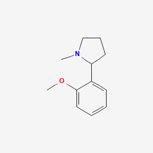 molecular formula C12H17NO B13034418 2-(2-Methoxy-phenyl)-1-methyl-pyrrolidine CAS No. 164737-34-2