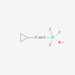 molecular formula C5H5BF3K B13034430 Potassium (cyclopropylethynyl)trifluoroborate 