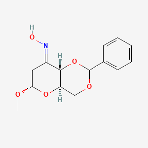 (NE)-N-[(4aR,6S,8aS)-6-methoxy-2-phenyl-4a,6,7,8a-tetrahydro-4H-pyrano[3,2-d][1,3]dioxin-8-ylidene]hydroxylamine