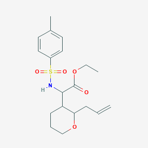 molecular formula C19H27NO5S B13034511 Ethyl 2-(2-allyltetrahydro-2H-pyran-3-YL)-2-((4-methylphenyl)sulfonamido)acetate 