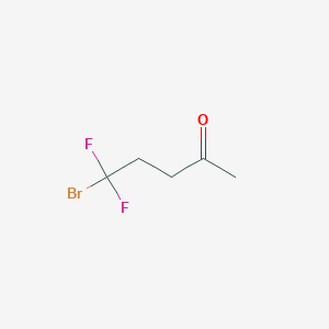 molecular formula C5H7BrF2O B13034521 5-Bromo-5,5-difluoropentan-2-one 