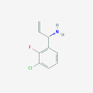 molecular formula C9H9ClFN B13034526 (1S)-1-(3-Chloro-2-fluorophenyl)prop-2-enylamine 