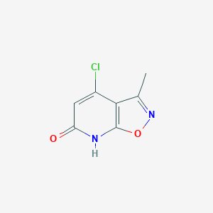 molecular formula C7H5ClN2O2 B13034606 4-Chloro-3-methylisoxazolo[5,4-b]pyridin-6(7H)-one 