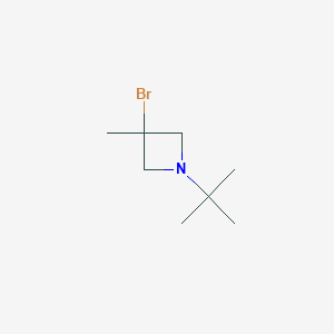 molecular formula C8H16BrN B13034628 3-Bromo-1-(tert-butyl)-3-methylazetidine 