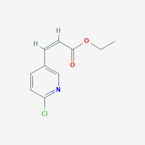 molecular formula C10H10ClNO2 B13034631 (Z)-Ethyl 3-(6-chloropyridin-3-yl)acrylate 