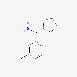 molecular formula C13H19N B13034642 Cyclopentyl(3-methylphenyl)methanamine 