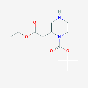 tert-Butyl2-(2-ethoxy-2-oxoethyl)piperazine-1-carboxylate