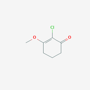 molecular formula C7H9ClO2 B13034707 2-Chloro-3-methoxycyclohex-2-en-1-one CAS No. 18369-67-0