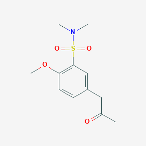 2-methoxy-N,N-dimethyl-5-(2-oxopropyl)benzenesulfonamide