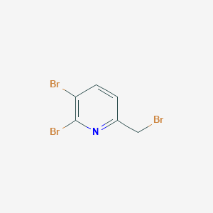 molecular formula C6H4Br3N B13034753 2,3-Dibromo-6-(bromomethyl)pyridine 