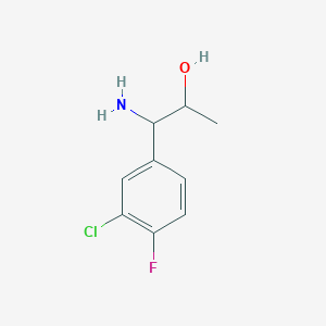 1-Amino-1-(3-chloro-4-fluorophenyl)propan-2-OL