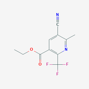 molecular formula C11H9F3N2O2 B1303476 Ethyl 5-cyano-6-methyl-2-(trifluoromethyl)nicotinate CAS No. 445-71-6
