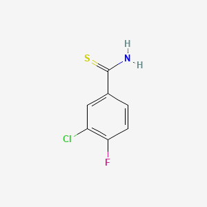 molecular formula C7H5ClFNS B1303478 3-Chloro-4-fluorothiobenzamide CAS No. 130560-97-3