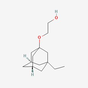 molecular formula C14H24O2 B13034788 2-[[(5S,7R)-3-ethyl-1-adamantyl]oxy]ethanol 