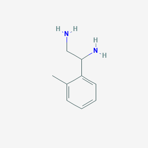 molecular formula C9H14N2 B13034798 1-(2-Methylphenyl)ethane-1,2-diamine 