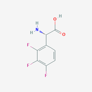 molecular formula C8H6F3NO2 B13034817 (2S)-2-amino-2-(2,3,4-trifluorophenyl)acetic acid 