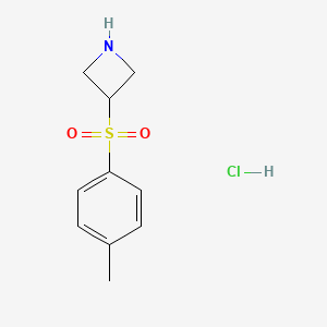 molecular formula C10H14ClNO2S B13034856 3-(4-Methylbenzenesulfonyl)azetidine hydrochloride 