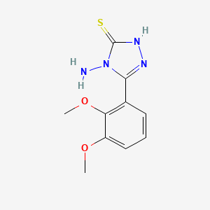 molecular formula C10H12N4O2S B13034858 4-Amino-5-(2,3-dimethoxy-phenyl)-4H 