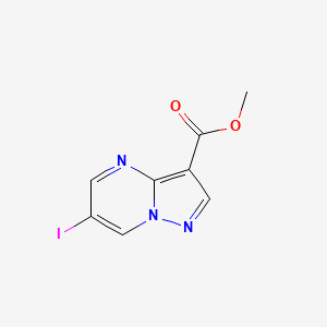 molecular formula C8H6IN3O2 B13034870 Methyl 6-iodopyrazolo[1,5-A]pyrimidine-3-carboxylate 