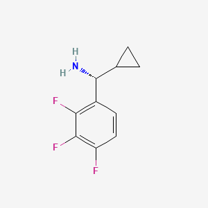 molecular formula C10H10F3N B13034871 (1R)Cyclopropyl(2,3,4-trifluorophenyl)methylamine 