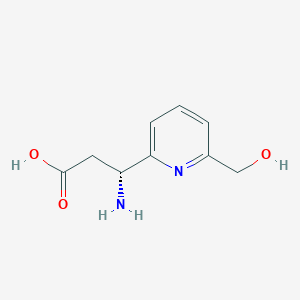 (3R)-3-Amino-3-[6-(hydroxymethyl)pyridin-2-YL]propanoic acid