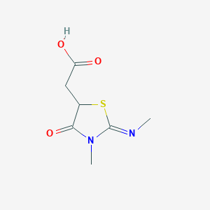 molecular formula C7H10N2O3S B1303488 2-[3-Methyl-2-(methylimino)-4-oxo-1,3-thiazolan-5-yl]acetic acid CAS No. 41306-29-0