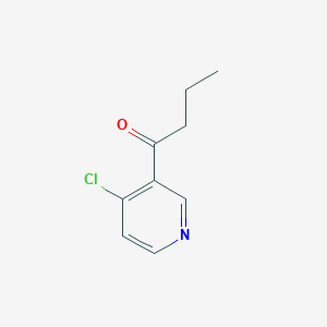 molecular formula C9H10ClNO B13034908 1-Butanone, 1-(4-chloro-3-pyridinyl)- 