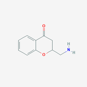 molecular formula C10H11NO2 B13034925 2-(Aminomethyl)chroman-4-one 