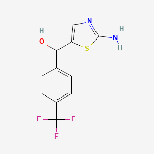 (2-Aminothiazol-5-yl)(4-(trifluoromethyl)phenyl)methanol