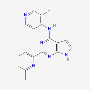 N-(3-Fluoropyridin-4-YL)-2-(6-methylpyridin-2-YL)-7H-pyrrolo[2,3-D]pyrimidin-4-amine