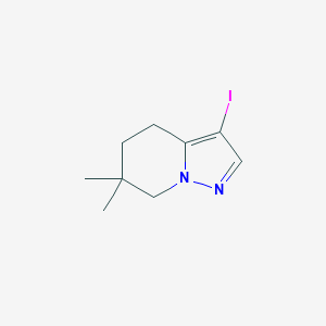 molecular formula C9H13IN2 B13035006 3-Iodo-6,6-dimethyl-4,5,6,7-tetrahydropyrazolo[1,5-A]pyridine 